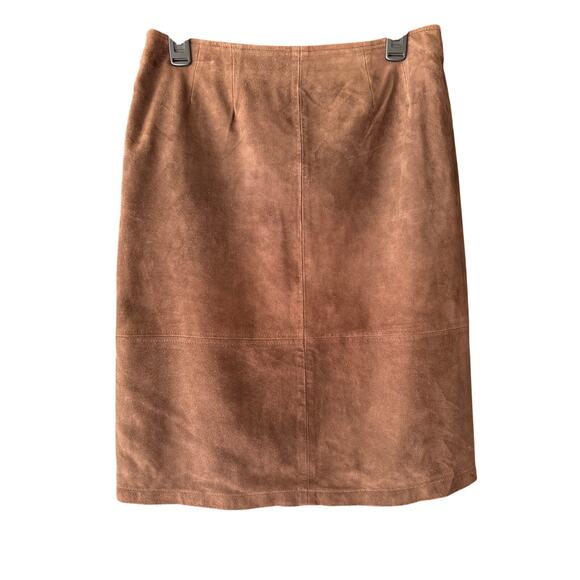 Vintage Saguaro Genuine Suede Skirt | Size 8 | Brown 90s  Skirt | EUC - Picture 1 of 5